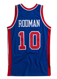 Detroit Pistons #10 Rodman Mitchell&Ness Pistons 10 Blue Style 1