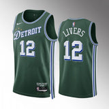 Detroit Pistons #12 Isaiah Livers-2022-23-city-edition-green-jersey