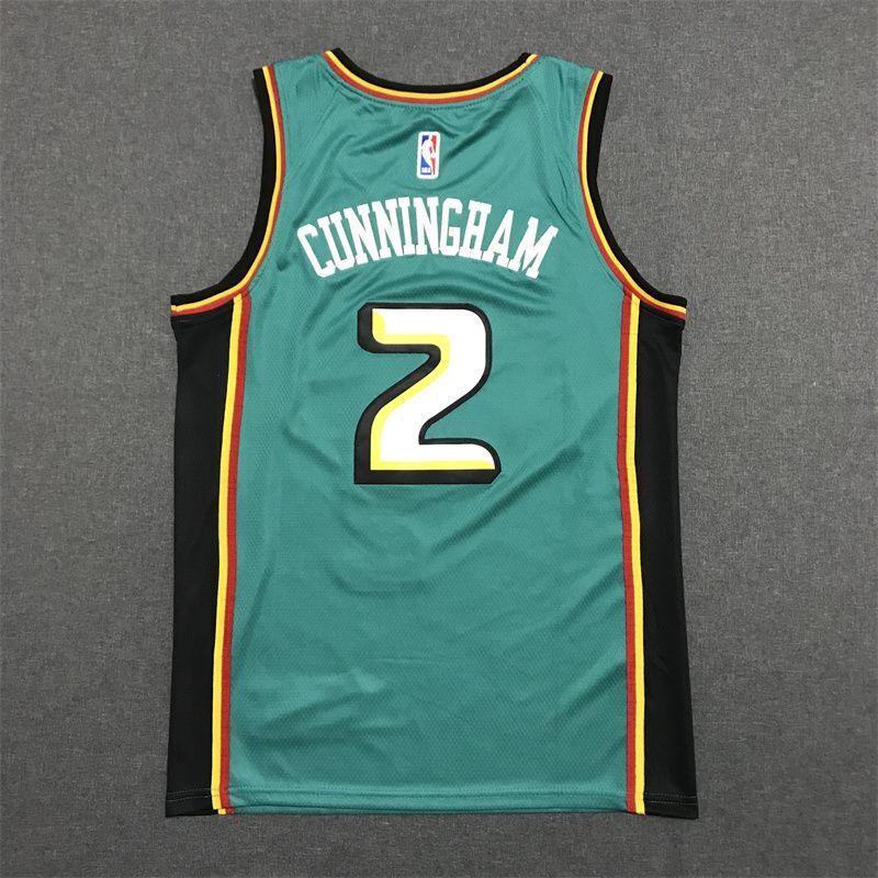 Detroit Pistons #2 Cade Cunningham 22-23 New Season New Pistons 2 # · Retro Green Jersey Style 1
