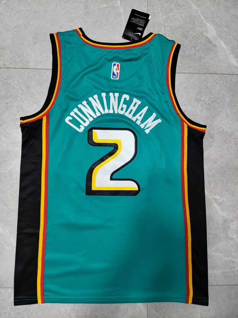 Detroit Pistons #2 Cade Cunningham 22-23 Season nba Pistons 2# Ja · Green Jersey Style 1