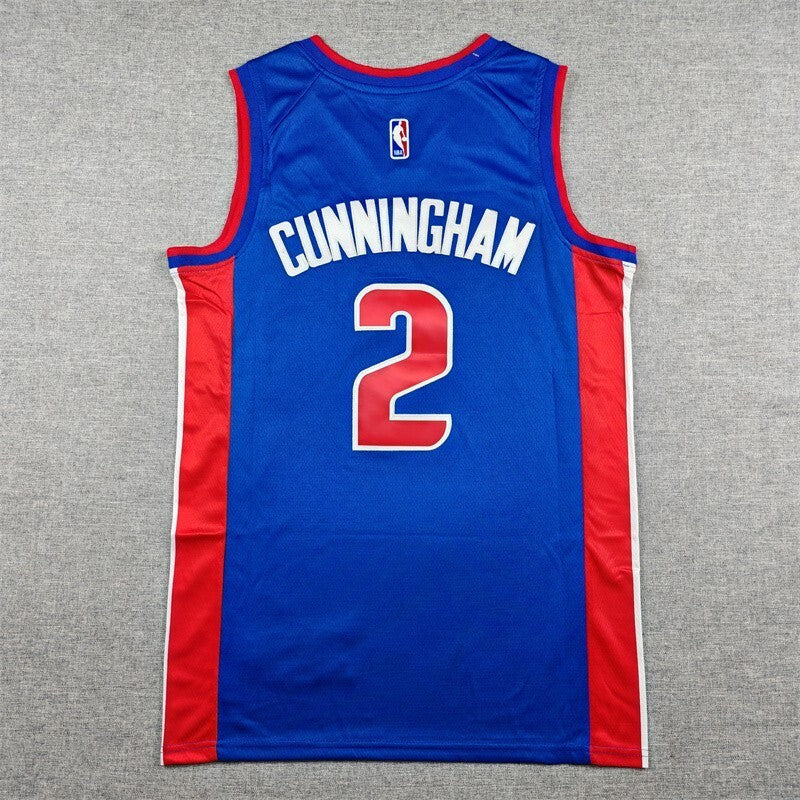 Detroit Pistons #2 Cade Cunningham Pistons 2 Blue Style 1