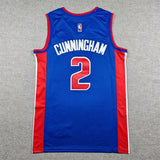 Detroit Pistons #2 Cade Cunningham Pistons 2 Blue Style 1