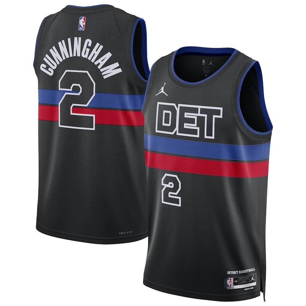 Detroit Pistons #2 Cade Cunningham Unisex Swingman Jersey - Statement Edition - Black