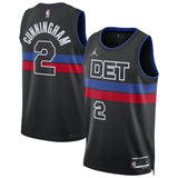 Detroit Pistons #2 Cade Cunningham Unisex Swingman Jersey - Statement Edition - Black