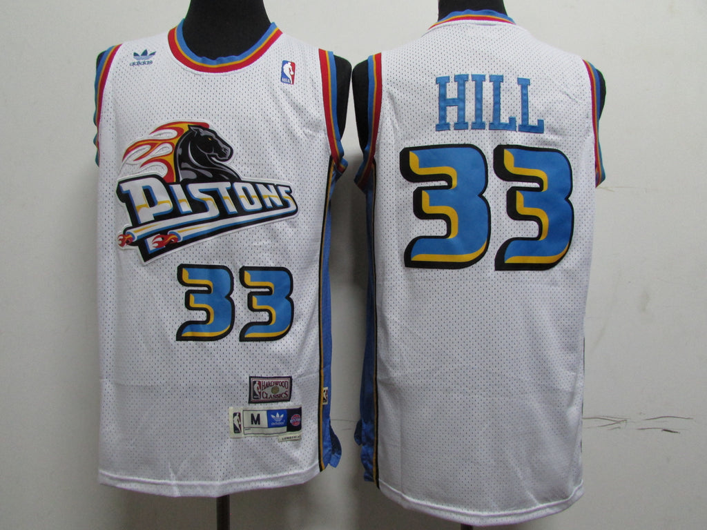 Detroit Pistons #33 Grant Hill Pistons Retro 33 # Hill White