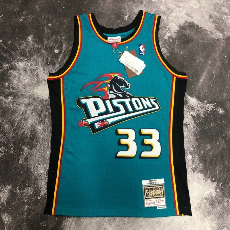 Detroit Pistons #33 Grant Hill sw Pistons 98 Season 33 # Hill Style 2