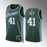 Detroit Pistons #41 Saddiq Bey 2022-23-city-edition-green-jersey
