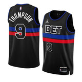 Detroit Pistons #9 Ausar Thompson 2023 NBA Draft Men Black Jersey 2022-2023 Statement Edition