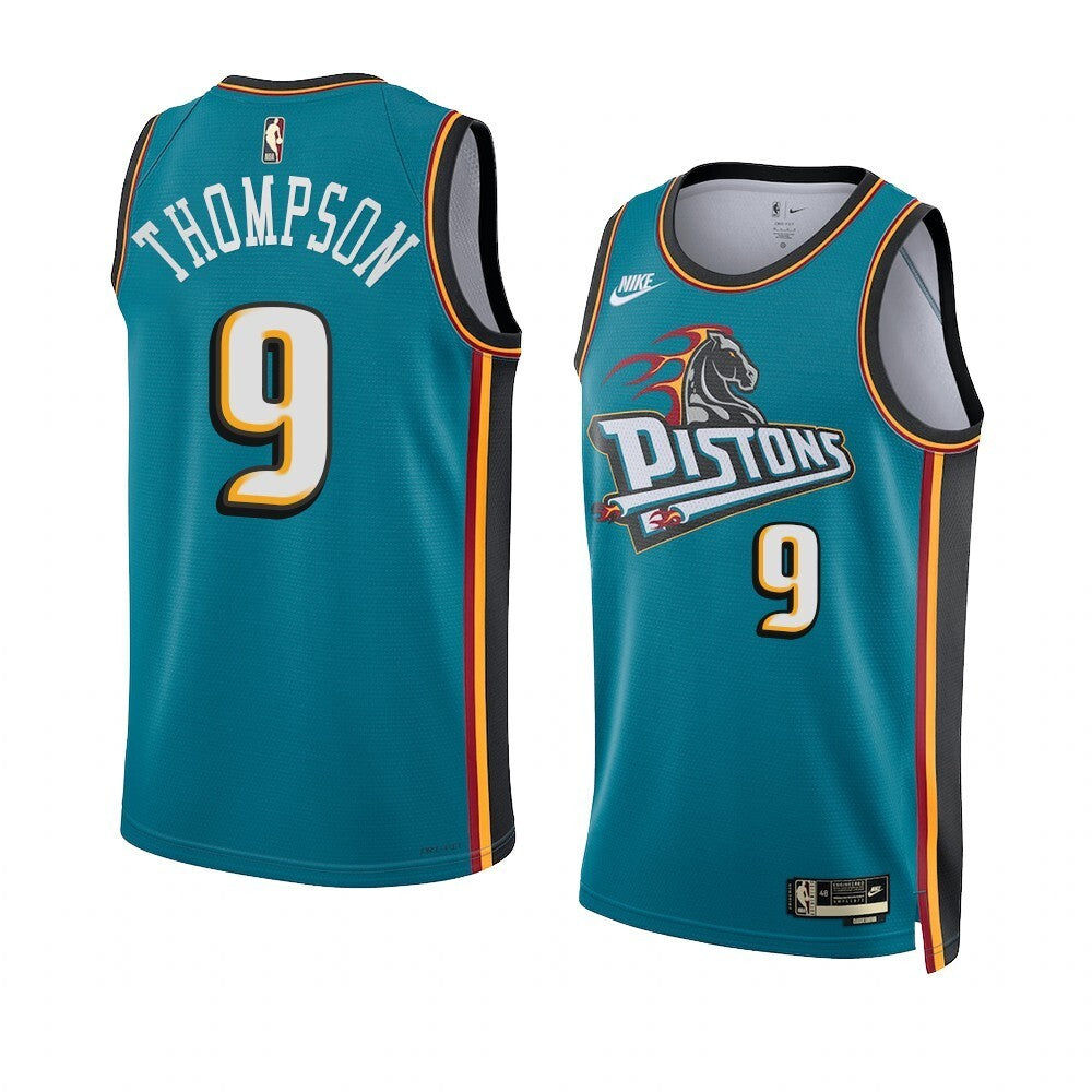 Detroit Pistons #9 Ausar Thompson 2023 NBA Draft Men Blue Jersey 2022-2023 Classic Edition