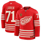 Detroit Red Wings #71 Dylan Larkin Centennial Premium Player Jersey - Red