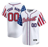 Detroit Tigers ACTIVE PLAYER Custom White 2025 Independence Day Vapor