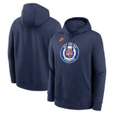 Detroit Tigers Navy Cooperstown Collection Logo Club Pullover Hoodie