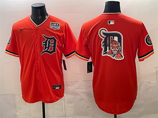 Detroit Tigers Team Big Logo Orange 2026 Alternate USA 250' Patch Vapor Premier Limited