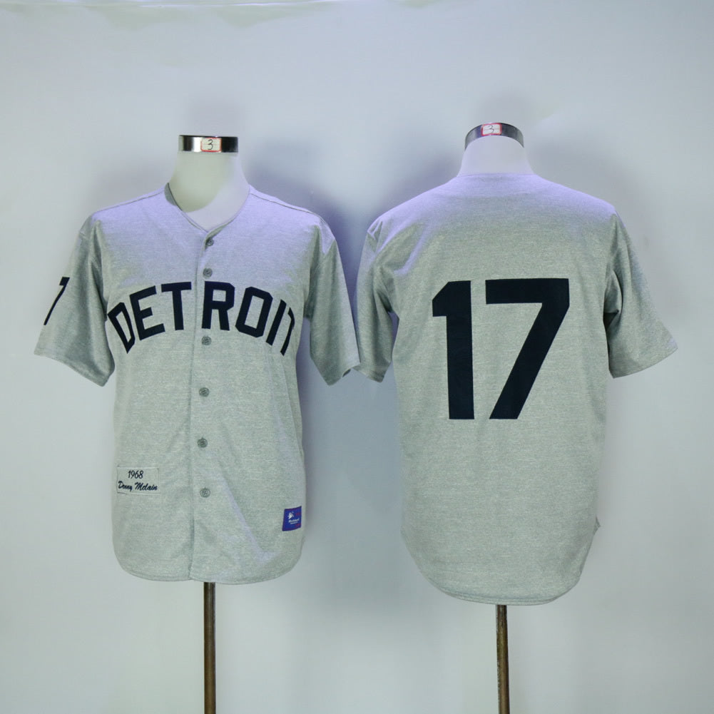 Detroit Tigers #17 Tigers 17 Hemp Gray Retro