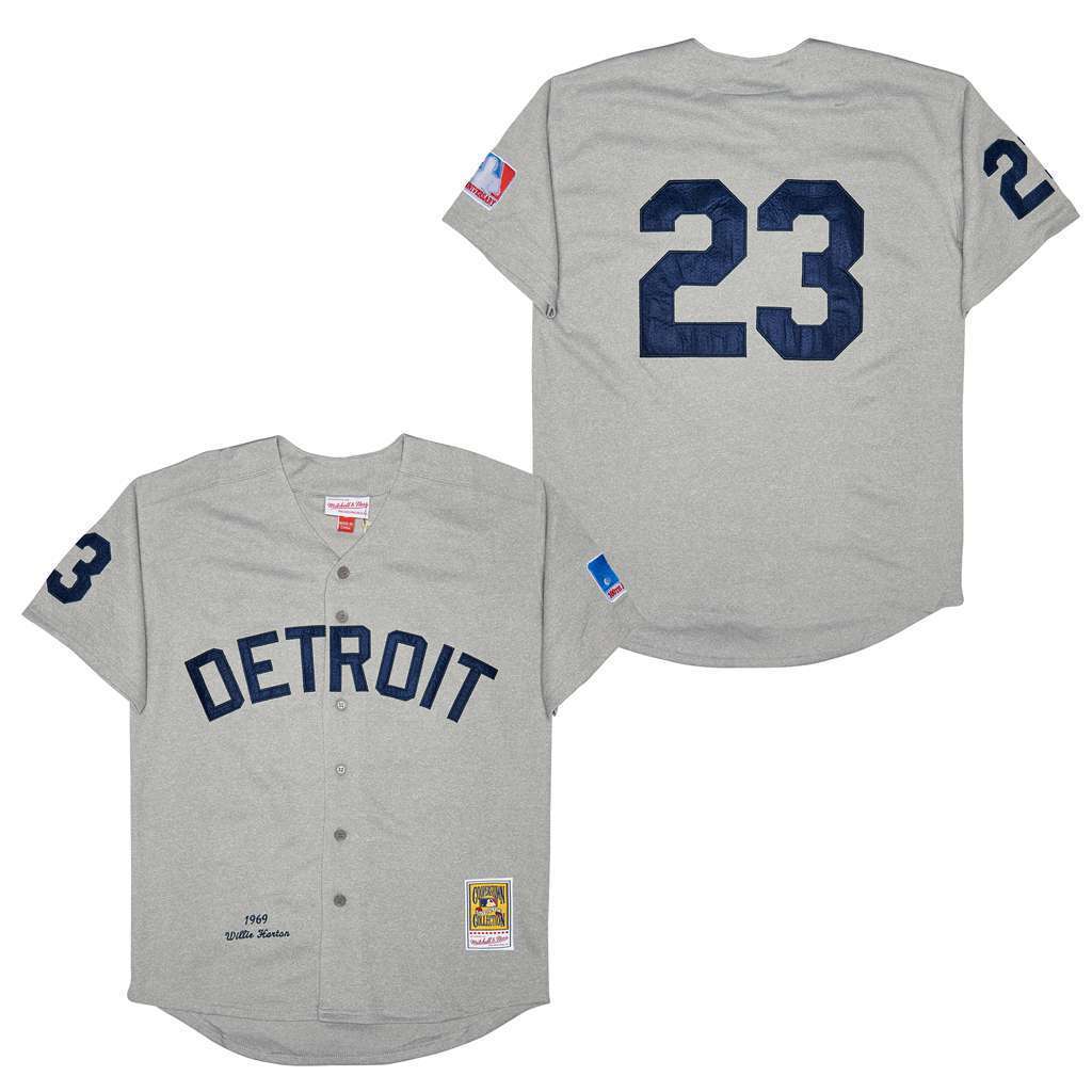 Detroit Tigers #23 Tigers 23 Hemp Gray Retro