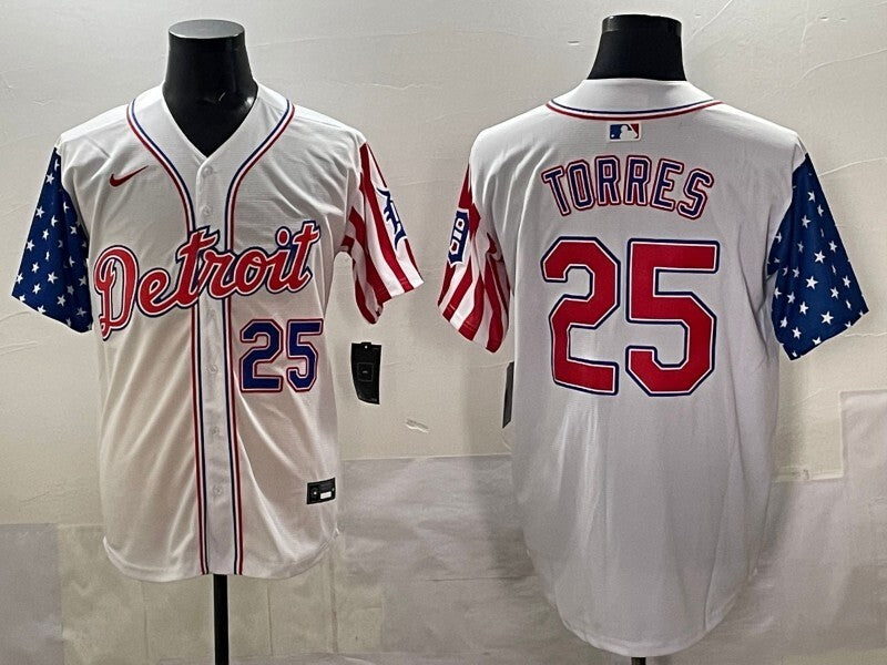 Detroit Tigers #25 Gleyber Torres Tigers Adult Style 2
