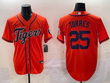 Detroit Tigers #25 Gleyber Torres Tigers Adult Style 4