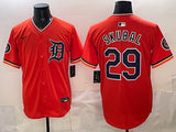 Detroit Tigers #29 Tarik Skubal Orange 2026 Alternate Tigers Special V2
