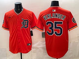 Detroit Tigers #35 Justin Verlander Orange Tigers Special V2