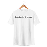 Diet Dr Pepper, tshirt, Crewneck, Pullover_Cotton T-Shirt, Perfect Tee Shortsleeve Casual