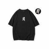 Dopamine Color Series American Gothic Letter Logo Print Loose Casual Versatile Crew Neck Pullover Short Sleeve T-Shirt Unisex