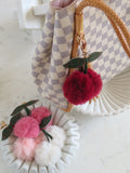 Cherry Fur Key Chain/ Bag Charm
