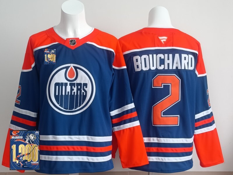 Edmonton Oilers #2 Evan Bouchard Oilers Champion Edition Style 5
