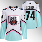 Edmonton Oilers #74 Stuart Skinner White 2023 NHL All-Star Western Conference Authentic Jersey