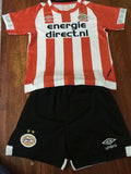 Eindhoven home red and white kids soccer kits