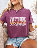 Everything is Fine Tee - Unisex Short Sleeve Crew Neck T-Shirt in 100% Ring-Spun Cotton for All Seasons - Loose Fit, Machine Washable, USA Made - Fabric Womenswear Comfortable