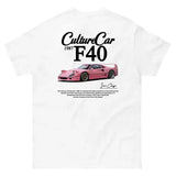 Ferrariii F40 rose t-shirt, Car Enthusiast Shirt, Car Clothing
