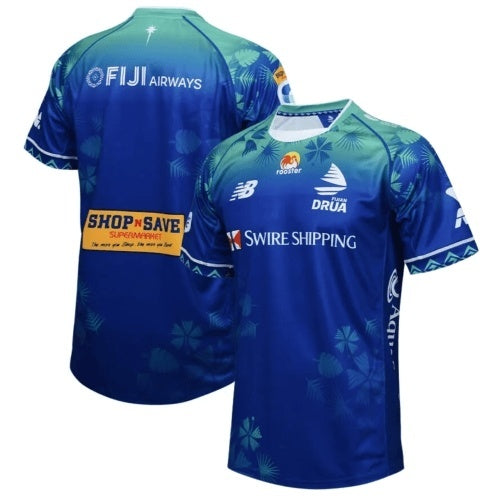 Fijian Drua Super Rugby 2024 Home Men Jersey - Blue