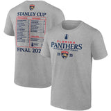 Florida Panthers Heather Gray 2025 Stanley Cup Final Roster T-Shirt