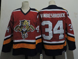 Florida Panthers #34 John Vanbiesbrouck Red Retro