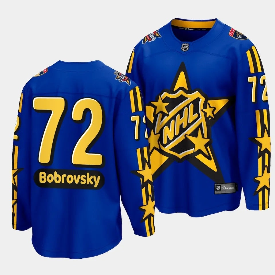 Florida Panthers #72 Sergei Bobrovsky 2024 NHL All-Star Blue Jersey Style 2