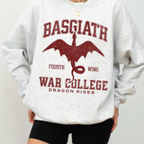 Fourth Wing Sweatshirt, Basgiath War College Sweatshirt, Fourth Wing Dragon Rider, Fantasy Reader Gift, Bookish Sweater