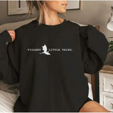 Fourth Wing Violent Little Thing Hoodie Sweater, Xaden Riorson Shirt, Fourth Wing Tee, Basgiath College Sweatshirt, Unisex Sweater Pullover Tee