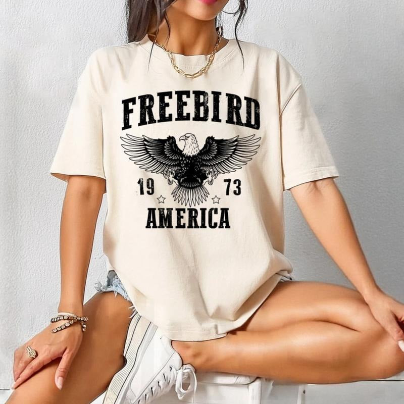 Free Bird 1973 Vintage Shirt Sweatshirt Hoodie, Retro Music Band Shirt, Rock N Roll Shirt, Lynyrrdd Skynyrrdd Concert Shirt, Vintage Rock Band Fans