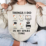 Funny Chicken Sweatshirt, Thing I Do In My Spare Time, Chicken Girl Crewneck Sweatshirt, Chicken Mom Shirt, Farm Animal Crewneck, Funny Chicken Sweater, Chicken Lover Gift