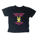 Funny Happy Bunny Baby Tee - Gothic Emo Girl Top - Y2K Streetwear - Women's Casual Cotton Short Sleeve Gift - Gamis, Womenswear