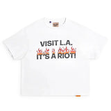 Gallery Dept Flame Letter Logo Printed Men Women Cotton T-shirt