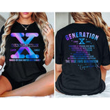 Gen X Two Sides Tshirt, Generation X Raised On Hose Water And Neglect Shirt, Funny Gen X, Unisex Short Sleeve Tee