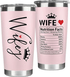Gifts for Wife from Husband, Wife Gifts, Wife Birthday Gift Ideas, Christmas Gifts for Her, I Love You 20 Oz & 30 Oz Pink Tumbler