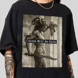 Girls Will Be Girls Tshirt, Medusa With The Head Of Perseus Tee, Feminist Shirt, Women's Empowerment Shirt, Unisex Short Sleeve Tee, Casual Clothing Crewneck Tee