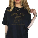 Give Me Your Social Capybara T-Shirt Cotton Shirt, Sweatshirt, Hoodie Casual Fabric Fit Jersey Knit Top Knit Top Collar Everyday Garment Seamles