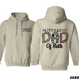 Glitter Dirt Dad Hoodie - Bold and Unique Design with Camouflage and Leopard Prints, Unisex Cotton Apparel for Dads Who Love the Outdoors with a Touch of Glam, Comfortable Everyday Menswear Top for Adventurous Style Enthusiasts