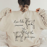 Goat Sweatshirt, Goat Lover Gift Sweater, Lovers Gift Farm Sweatshirt, Goat Crewneck Fit Womenswear