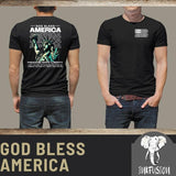 God Bless America Statue Of Liberty Adult Softstyle T-shirt