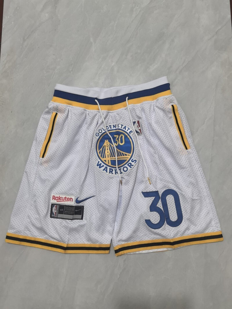 Golden State Warriors Warriors White Retro Shorts Style 1
