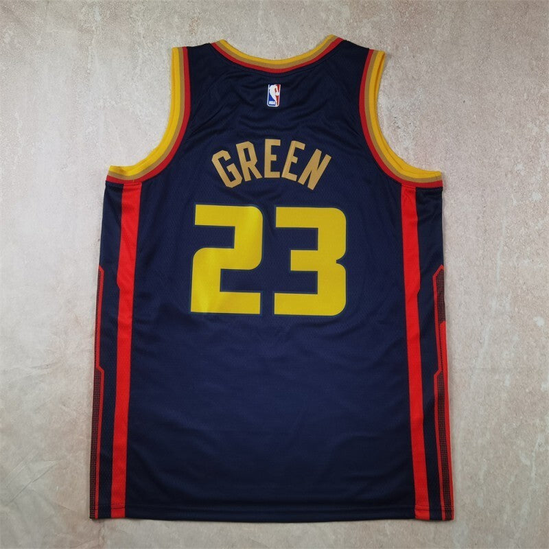 Golden State Warriors #23 Draymond Green Hot Press Warriors Style 1